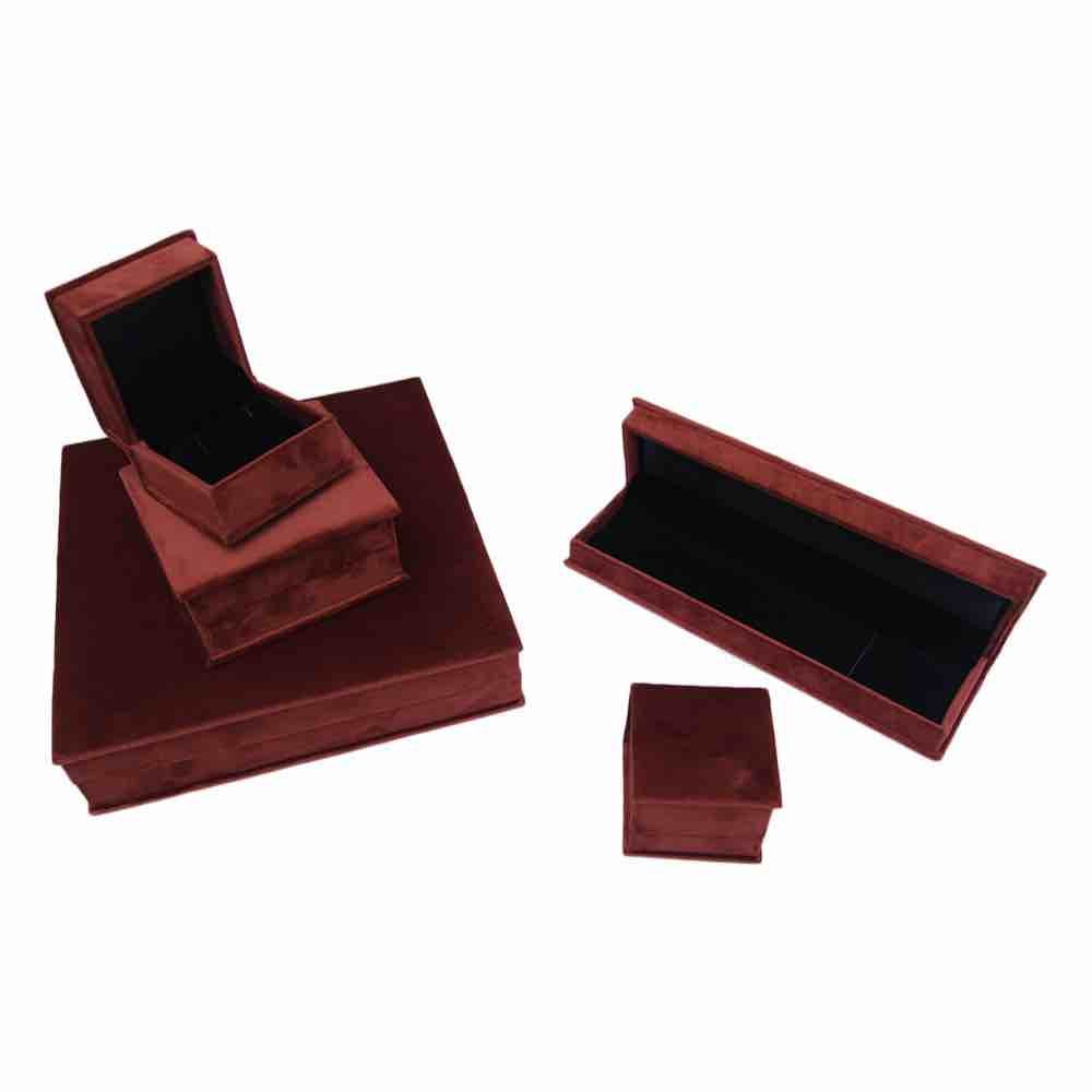 Brown swede jewellery box