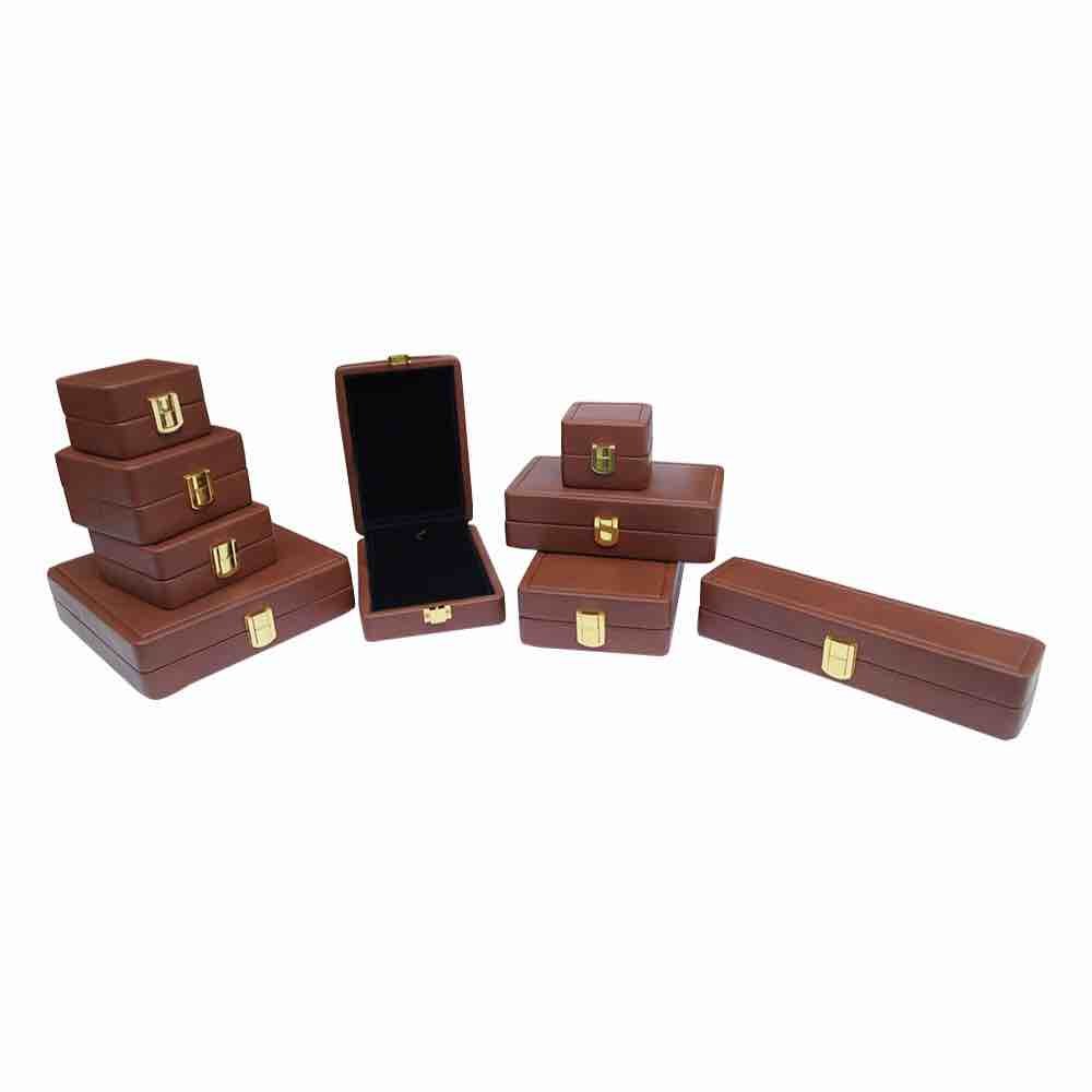 Brown Golden lock Jewellery Box