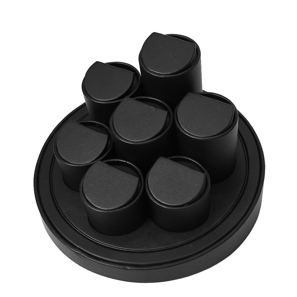jewellery 7 tops stand black PU
