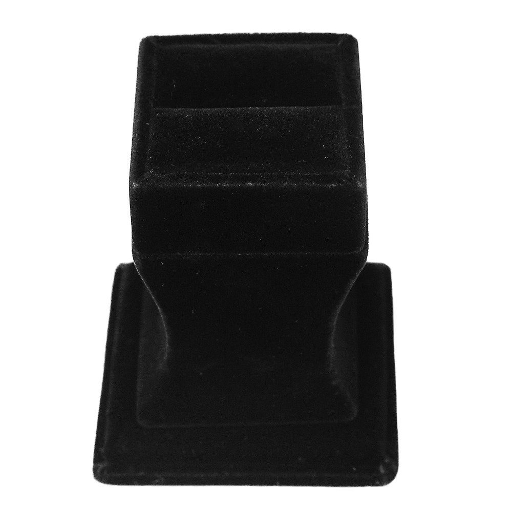 jewellery ring stand black fur